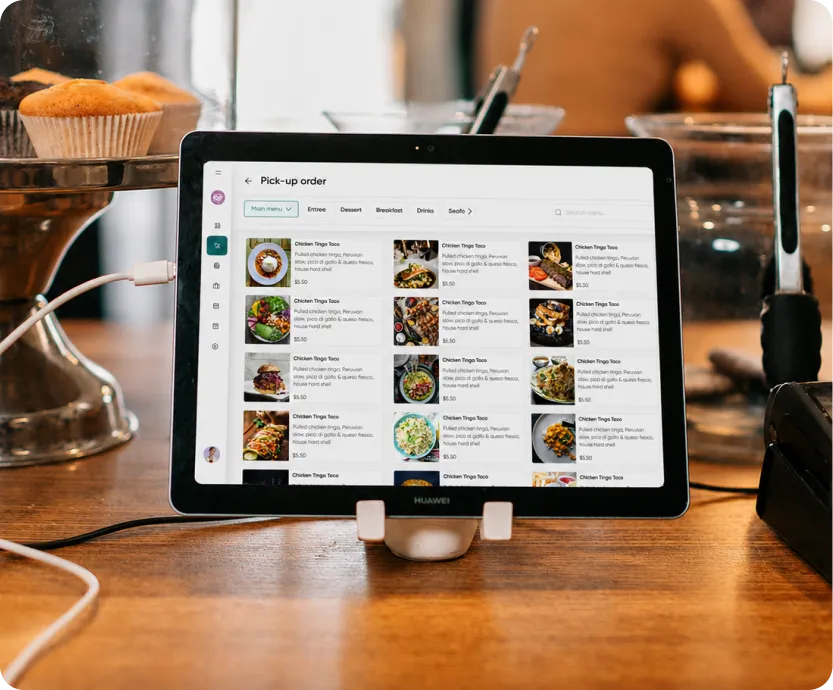 Palate running on a countertop